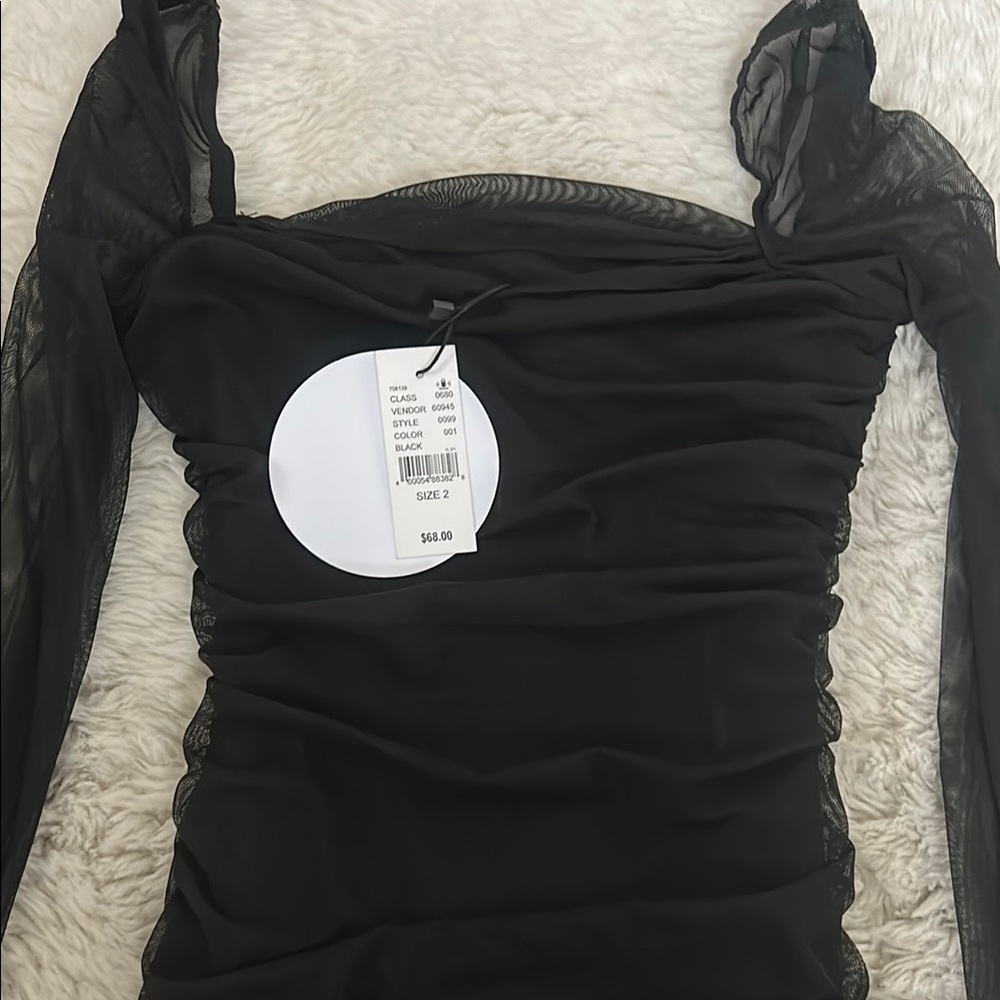 Princess Polly Chic Black Mesh Dress